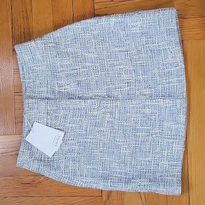 & Other Stories Blue and White Tweed Mini skirt (Size 6)